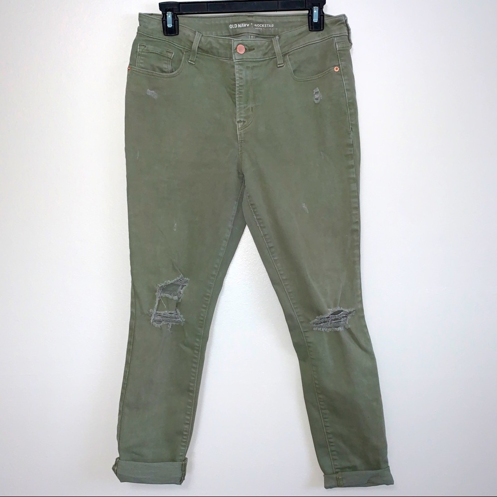 Distressed Mid Rise Jeans
